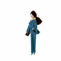 De Carlini Joelle In Metallic Glitter Blue Suit - - SBKGifts.com