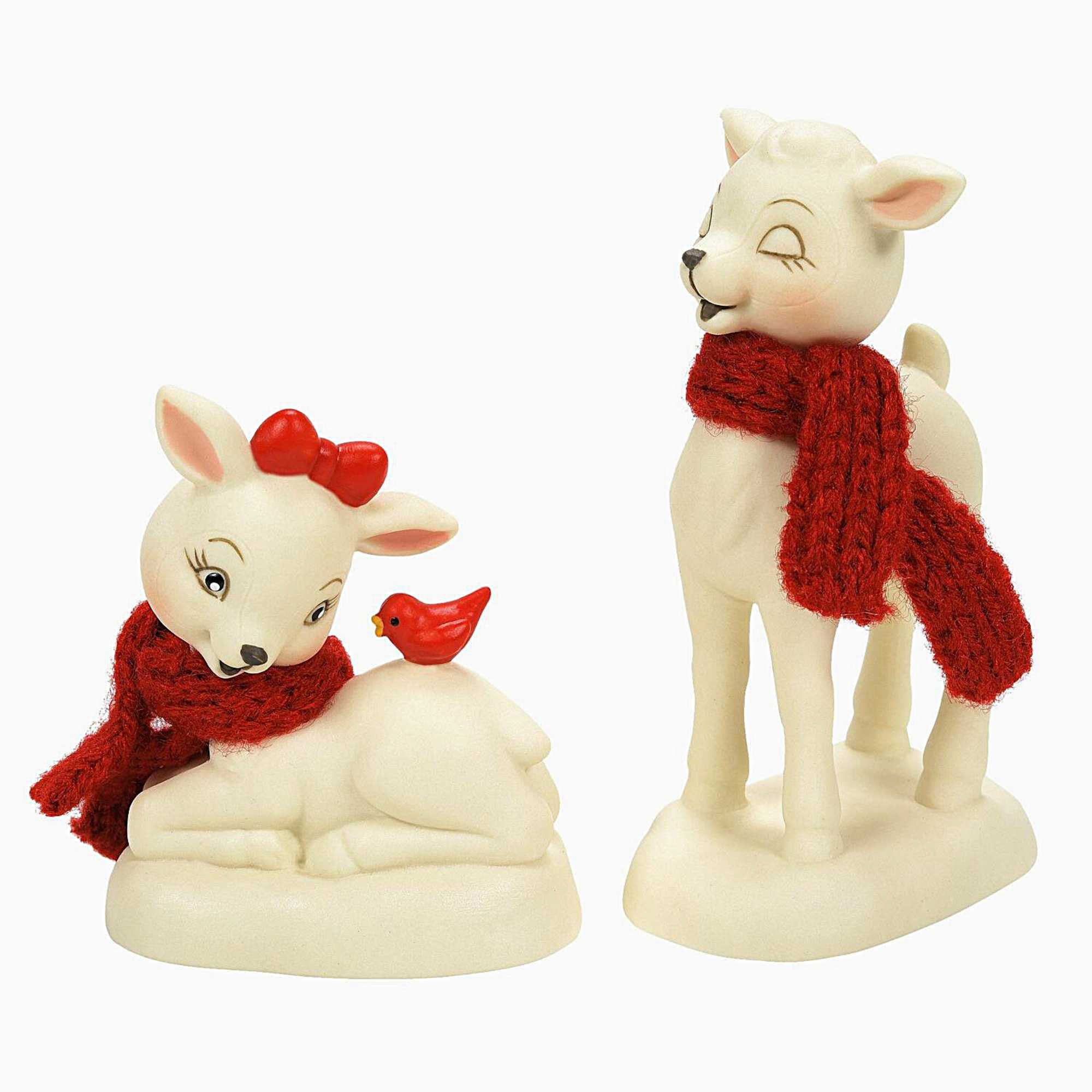 Snowbabies Oh, Deer! Set Of 2 - Two Deer Figurines 3.25 Inch