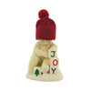 (Ene6012328) Snowbabies Make Your Own Joy, 4.00 Inch, Blocks Red Knit Hat 6012328