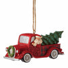 (Ene6012872) Jim Shore Santa In Plaid Red Truck, 2.25 Inch, Ornament Highland Glen 6012872