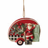 (Ene6012873) Jim Shore Highland Glen Santa In Plaid Camper, 2.75 Inch, Ornament Heartwood Creek 6012873