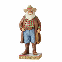 (Ene6012903) Jim Shore It's Christmas Y'all, 10.00 Inch, Western Santa Heartwood Creek 6012903