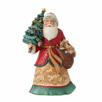 (Ene6012904) Jim Shore Sharing Merriment And Cheer, 8.00 Inch, Santa Tree Toy Bag 6012904