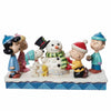 (Ene6013040) Jim Shore Winter Fun, 5.25 Inch, Peanuts Gang Building Snowman 6013040