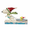 (Ene6013044) Jim Shore Gliding Into The Holidays, 5.00 Inch, Snoopy Woodstock Saucer Sled 6013044