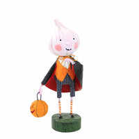 (Esc15524) Lori Mitchell The Curse Of Count Garlic, 6.25 Inch, Halloween Black Cape Pumpkin 15524