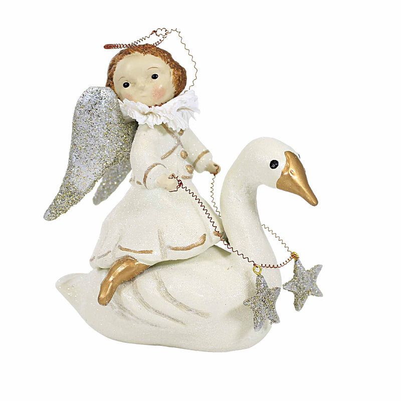 (Esc81172) Dee Harvey Swan Lake Angel, 6.50 Inch, Christmas Halo Stars Wings 81172