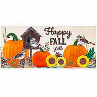 (Eve431981) Evergreen Autumn Birds Sassafras Switch Mat, 0.25 Inch, Fall Pumpkins Sunflowers 431981