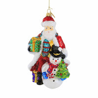 (Hur962) Bringing The Joy Of Christmas To All, 6.75 Inch, Christmas Santa Snowman S962