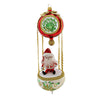 (Hy.23268A) Heartfully Yours Up, Up And Away - A Variation, 9.00 Inch, Italian Free Blown Santa Ornament 23268A