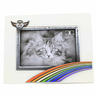 (Rom11835) Roman Rainbow Bridge Frame, 7.00 Inch, Angel Wings Paw Print 11835