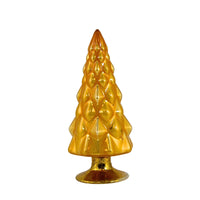 (Sec63713) Second Sale Colored Medium Hue Yellow Glass Tree, 4.75 Inch, Decorative Holiday Decor Secms2105med Yellow