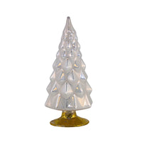 (Sec63714) Second Sale Colored Medium Hue Gray Glass Tree, 4.75 Inch, Decorative Holiday Decor Secms2105med Gray