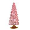 (Sec63718) Second Sale Colored Large Pink Hue Glass Tree, 7.00 Inch, Decorative Holiday Decor Secms2105lrg Pink