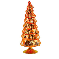 (Sec63721) Second Sale Colored Large Orange Hue Glass Tree, 7.00 Inch, Decorative Holiday Decor Secms2105lrg Orange