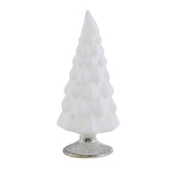 (Sec63722) Second Sale Colored Medium Hue White Glass Tree, 4.75 Inch, Decorative Holiday Decor Secms2105med White