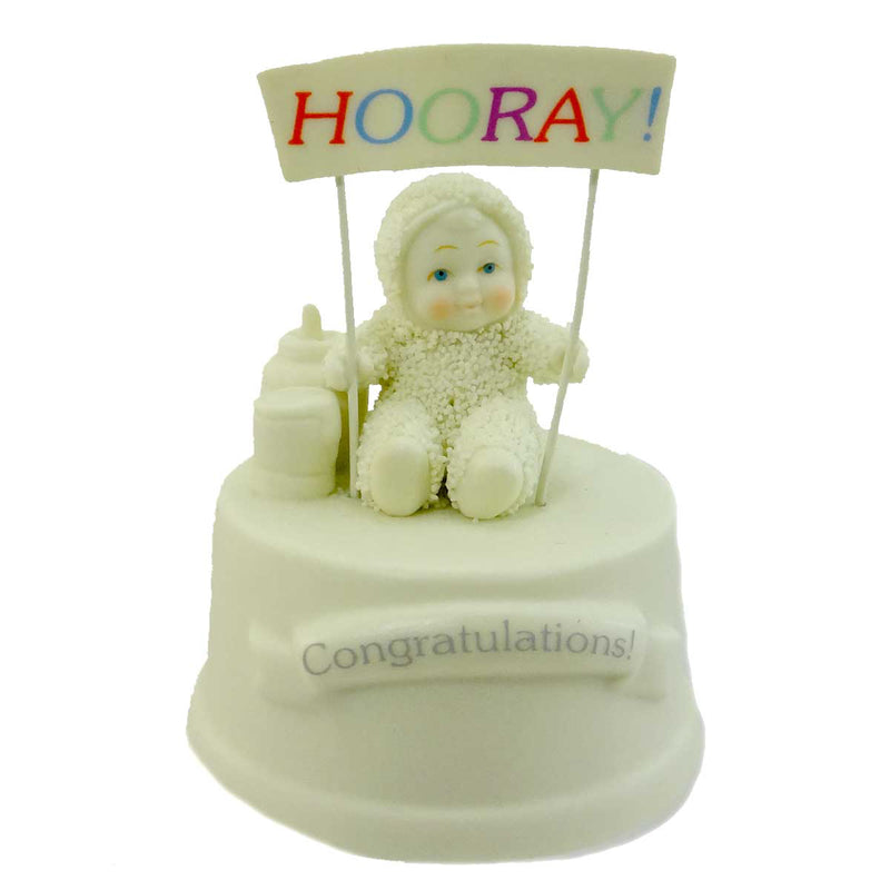 (10351) Dept 56 Snowbabies Congratulations Message Box, 3.25 Inch, Celebrate Personalize Free 795975