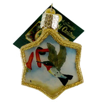 (12519) Old World Christmas Hummingbird Star, 1.75 Inch, Ornament Inside Out Art Bird 99706