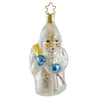 (12598) Old World Christmas White Santa, 3.25 Inch, Ornament Star140