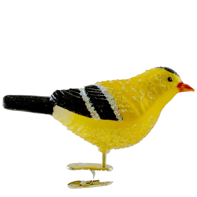 Old World Christmas Clip On American Goldfinch Ornament Wildlife Bird Finch 18045 (13410)