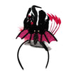 (13943) Halloween Bat Headband Pink, 12.00 Inch, Feathers Tc5605