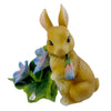 (15619) Easter Bunny With Violet, 3.75 Inch, Easter Spring Flower 4027621