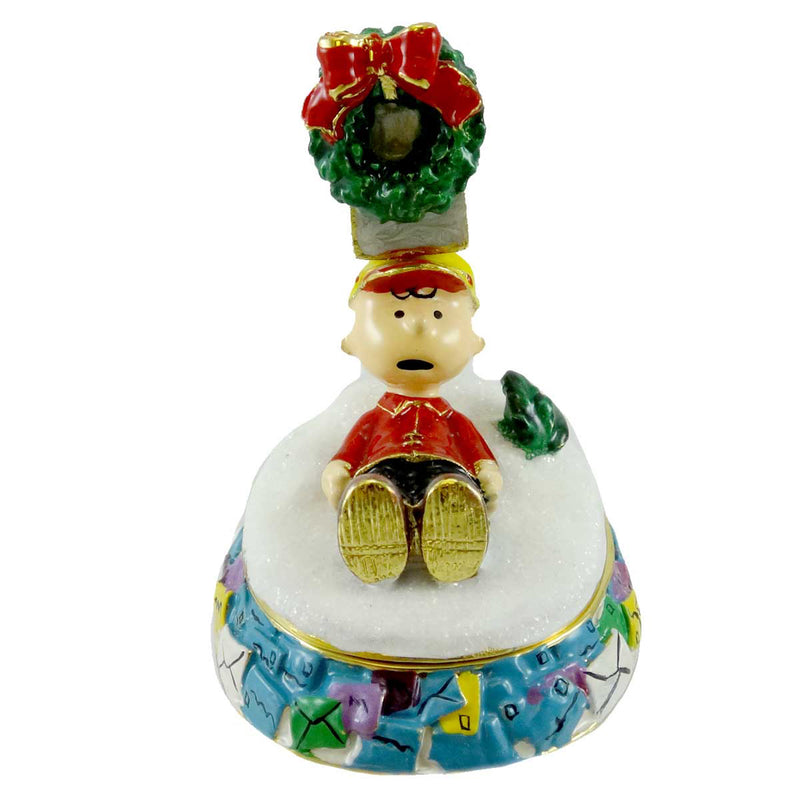 (18379) Dept 56 Bejeweled Boxes Charlie Brown Mailbox Jeweled, 2.75 Inch, Peanuts Christmas 97040