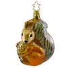 (19070) Inge Glas Squirrelly Snack, 3.50 Inch, Ornament Squirrel Nut Forest 145501