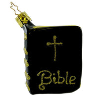 (19205) Inge Glas The Bible, 3.25 Inch, Ornament Religious Jesus Book 108507