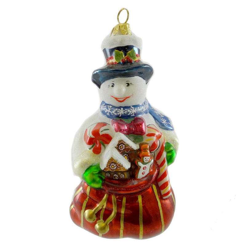 (19385) Polonaise Ornaments Snowman With Sweets, 6.00 Inch, Ornament Christmas Pastry Candy Ap3394