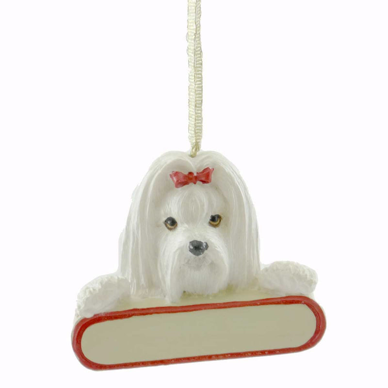 (20900) Personalized Ornaments Maltese, 2.25 Inch, Christmas Puppy Dog 21824