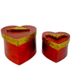 (2151) Christopher Radko Red Heart Boxes, 4.50 Inch, Home For The Holidays Christmas 169710