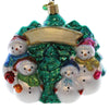 (23026) Old World Christmas Snow Family Banner, 3.75 Inch, Ornament Snowmen 24150