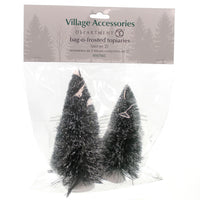 (25033) Department 56 Accessory Bag-O-Frosted Topiaries, 5.00 Inch, Trees St/2 Village Accessories 4047562