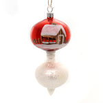 5.00 Inch Winter Drop Ornament Alpine Glitter Ta137 (33902)