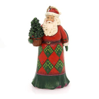 (34160) Jim Shore Evergreen Santa Ornament, 4.50 Inch, Heartwood Creek 4058815