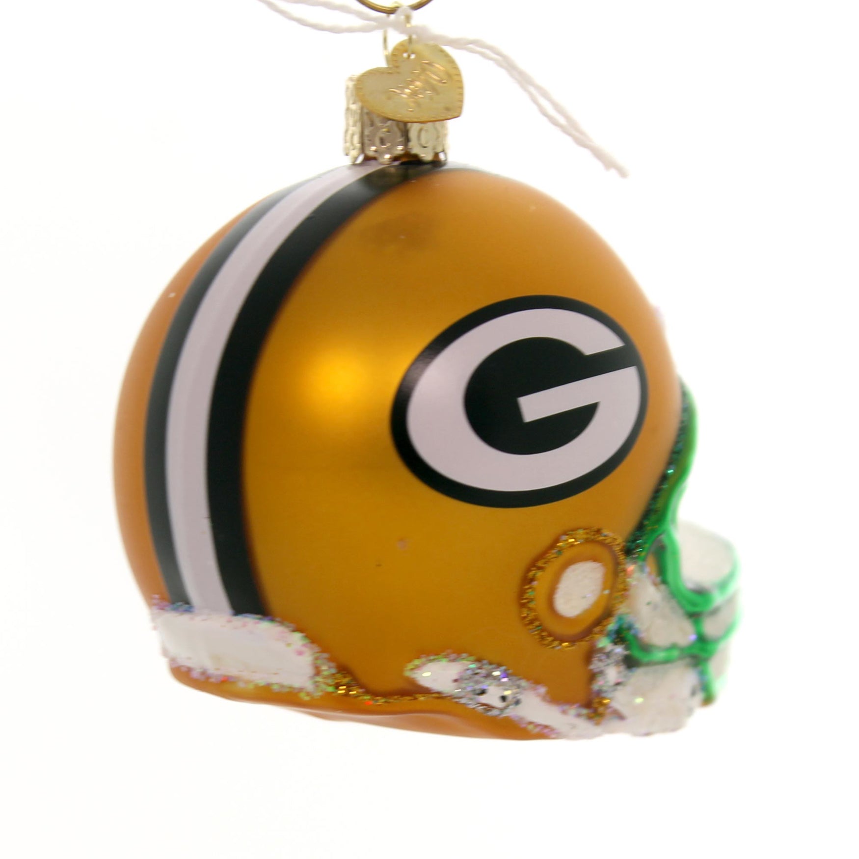 Old World Christmas Green Bay Packers Helmet Glass Nfl Licensed 71217