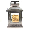 (40314) Home Decor Home Sweet Home Lantern, 10.25 Inch, Galvanized Metal Glass 58110