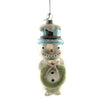 (41892) Holiday Ornaments Flea Market Snowman W/Wreath, 5.75 Inch, Carrot Nose Top Hat Lc8338