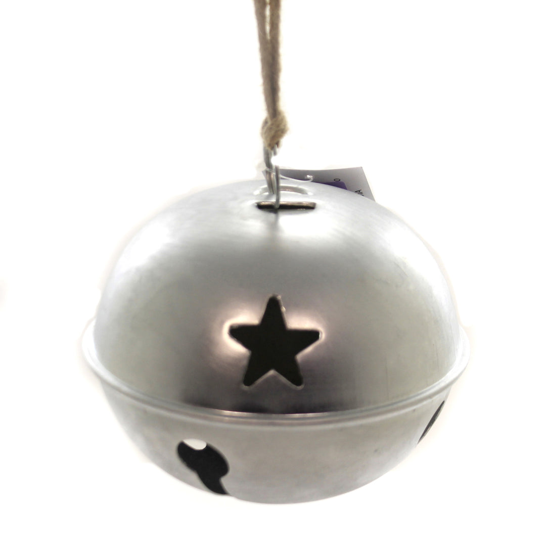 5 Christmas Silver Bell Metal Ornament by Place & Time