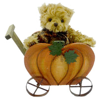 (4885) Boyds Bears Plush Mr Punkins W/ Wagon, 12.00 Inch, Fall Autumn Plush Pumpkin 4012908